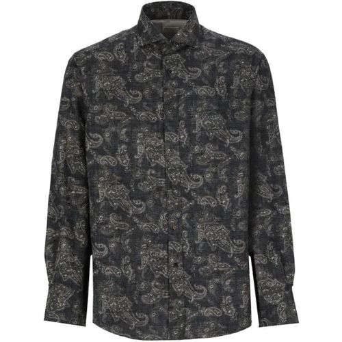 Paisley Shirt - Größe M - schwarz - BRUNELLO CUCINELLI - Modalova