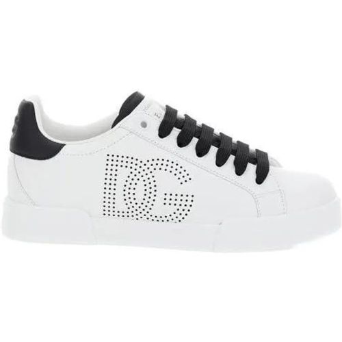 Low-Top Sneaker - Dames Portofino Sneaker Wit/Zwart - Gr. 37 (EU) - in - für Damen - Dolce&Gabbana - Modalova