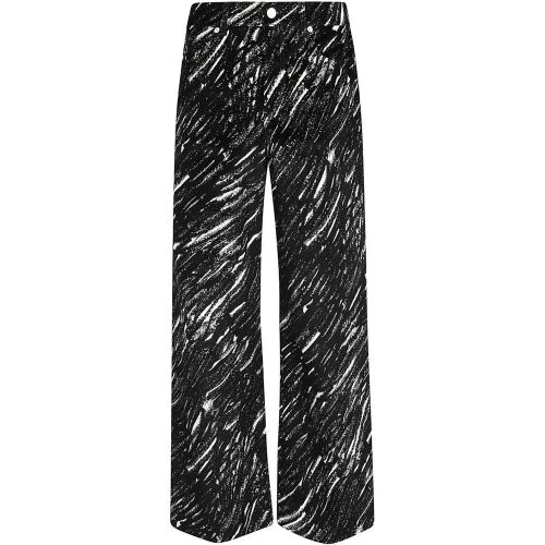 White/Black Stretch Cotton Trousers - Größe 42 - Marni - Modalova