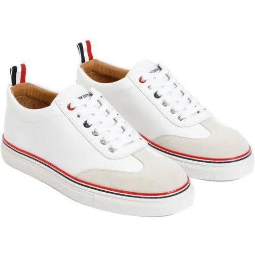 Low-Top Sneaker - White Calf Leather Lo-Top Trainer - Gr. 10 - in - für Damen - Thom Browne - Modalova