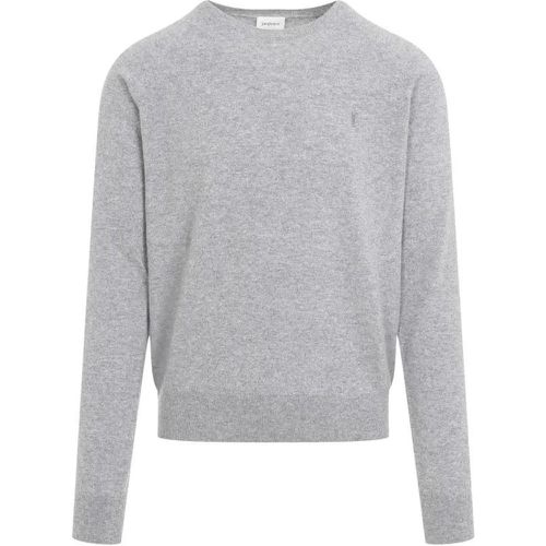 Grey Cashmere Sweater - Größe L - Saint Laurent - Modalova