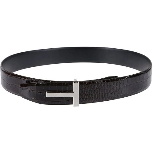 Gürtel - T Buckle Reversible Belt Brown - Gr. 100 - in - für Damen - Tom Ford - Modalova
