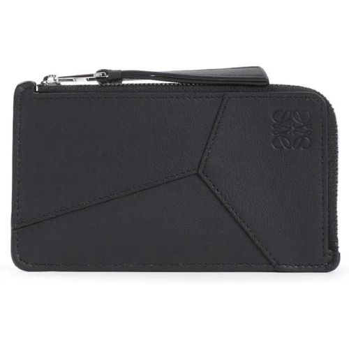 Portemonnaies - Puzzle Edge Coin Black Calfskin Card Holder - Gr. unisize - in - für Damen - Loewe - Modalova