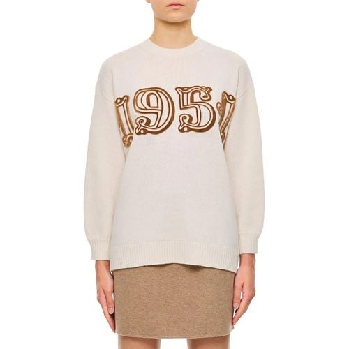 Fido 1951 Velvet Logo Knit Sweater - Größe M - Max Mara - Modalova