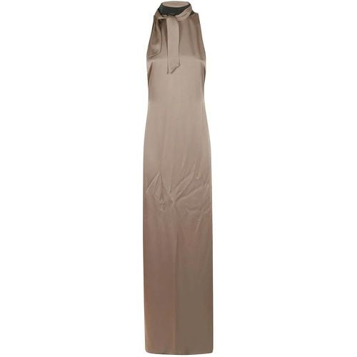 Sleeveless Dress With Stand-Up Collar And Monili E - Größe S - BRUNELLO CUCINELLI - Modalova