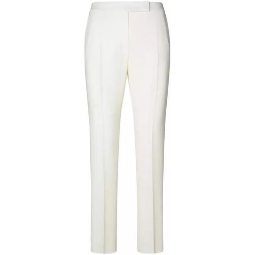 White Triacetate Blend Trousers - Größe 44 - white - Max Mara - Modalova