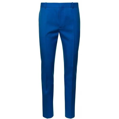 Blue Slim Pants With Welt Pockets In Wool - Größe 48 - blue - alexander mcqueen - Modalova