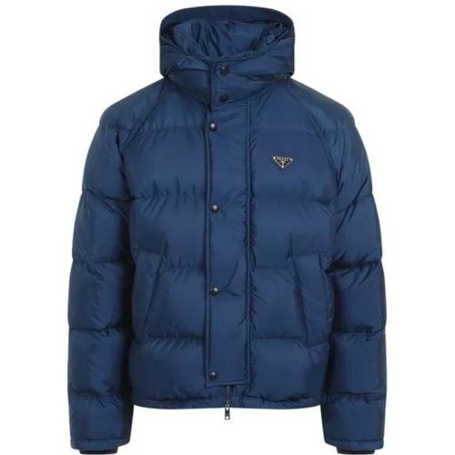 Blue Down Jacket - Größe L - blue - Prada - Modalova