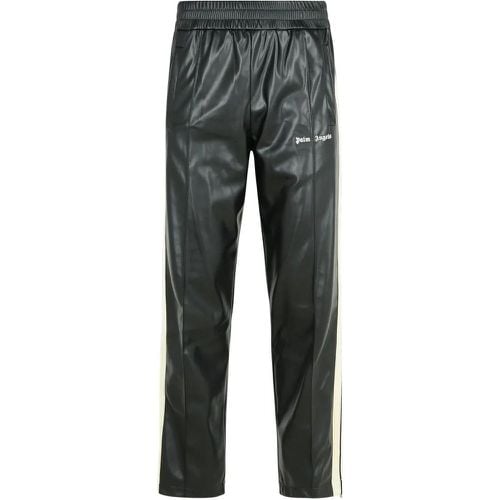 Track Leather' Black Polyester Blend Pants - Größe XL - Palm Angels - Modalova