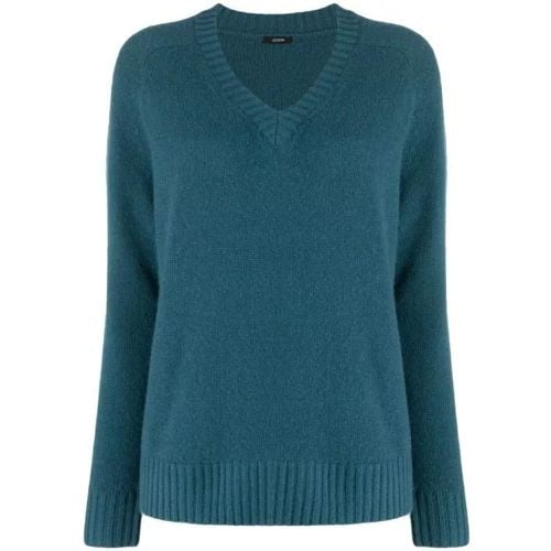 Blue V-Neck Sweater - Größe L - green - joseph - Modalova