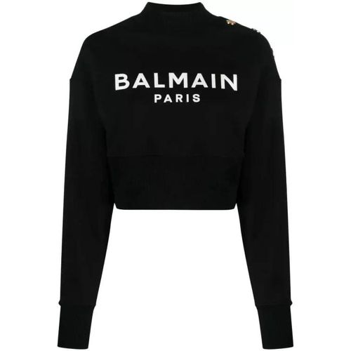 Logo-Print Cropped Sweatshirt - Größe L - Balmain - Modalova