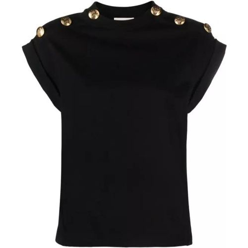 Black Seal Button T-Shirt - Größe 40 - black - alexander mcqueen - Modalova