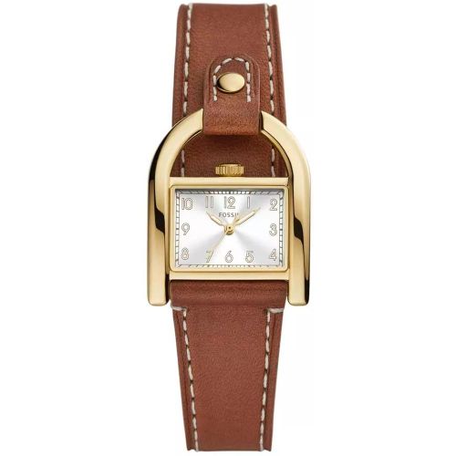 Uhr - Harwell Three-Hand Medium Leather Watch - Gr. unisize - in Braun - für Damen - Fossil - Modalova