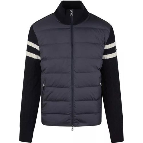 Padded Wool Zip-Up Cardigan - Größe S - blue - Moncler - Modalova