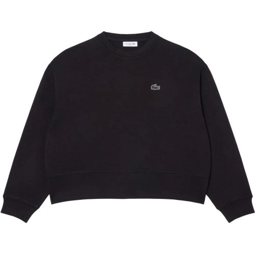 Oversized Black Sweatshirt With Design - Größe 38 - Lacoste - Modalova