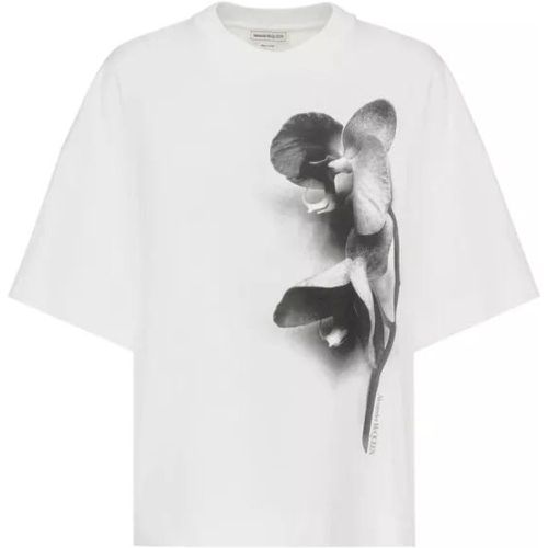Orchid White/Black T -Shirt - Größe 40 - white - alexander mcqueen - Modalova