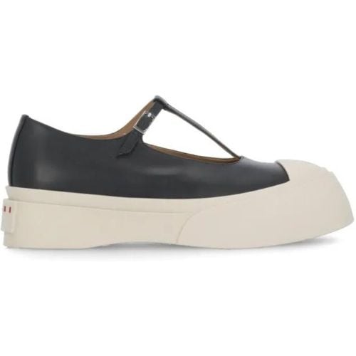 Black Leather Sneakers - Gr. 37 (EU) - in - Marni - Modalova