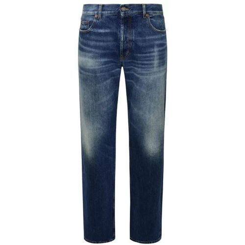 Vintage Blue Cotton Jeans - Größe 29 - blue - Saint Laurent - Modalova