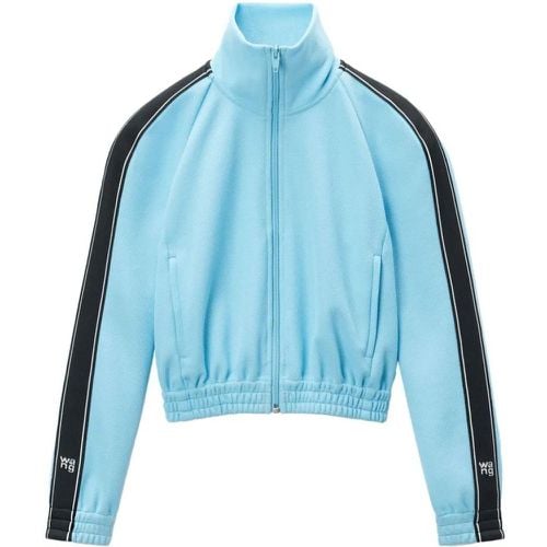 Logo-Tape Cropped Track Jacket - Größe S - alexander wang - Modalova