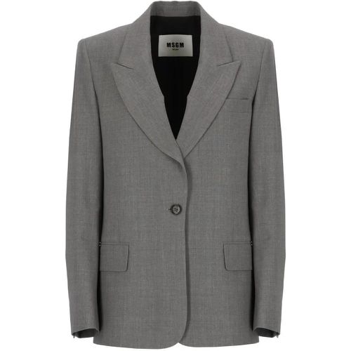 Virgin Wool Blazer - Größe 40 - MSGM - Modalova