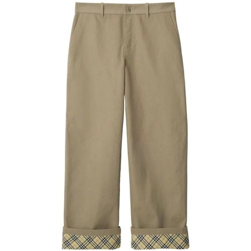 Sand-Coloured Wide Leg Trousers - Größe 50 - Burberry - Modalova