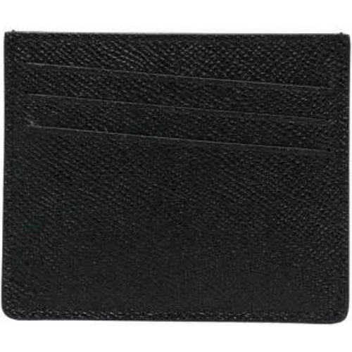 Portemonnaies - Black Four-Stitch Logo Cardholder - Gr. unisize - in - für Damen - Maison Margiela - Modalova