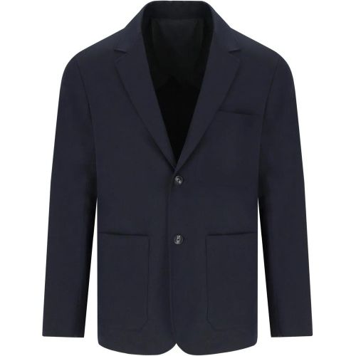 Navy Blue Single-Breasted Jacket - Größe L - Emporio Armani - Modalova