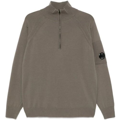 Lens-Detailed Olive Green Sweater - Größe XXL - CP Company - Modalova