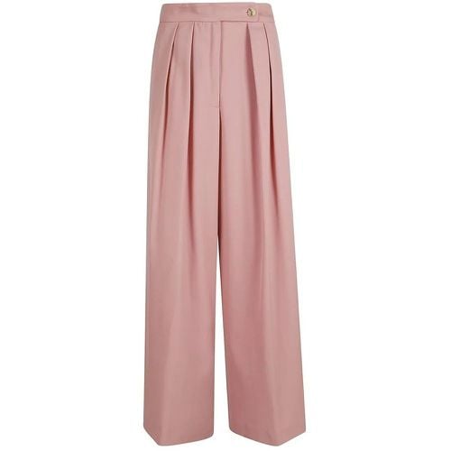 Pamplona Wool Gabardine Trousers With Wide Leg And - Größe 34 - Dries Van Noten - Modalova