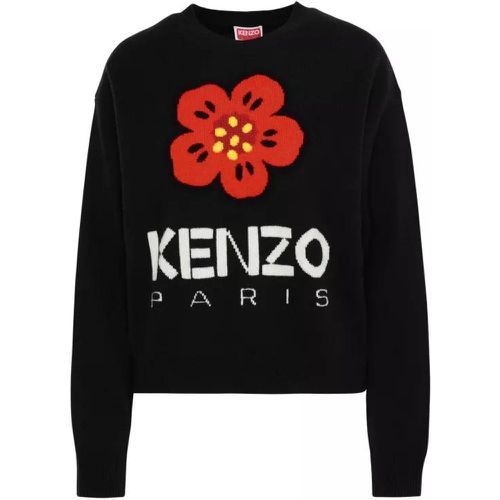 Boke Flower Sweater In Black Wool - Größe L - black - Kenzo - Modalova