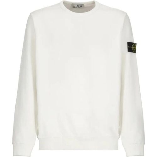 Sweatshirt With Logo - Größe L - weiß - Stone Island - Modalova