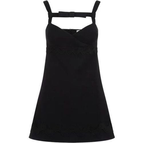 Contrasted Braid Bow Black Cotton Mini Dress - Größe 38 - Patou - Modalova