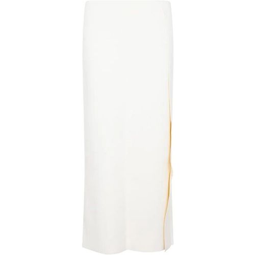 White Viscose Skirt - Größe 36 - Jil Sander - Modalova