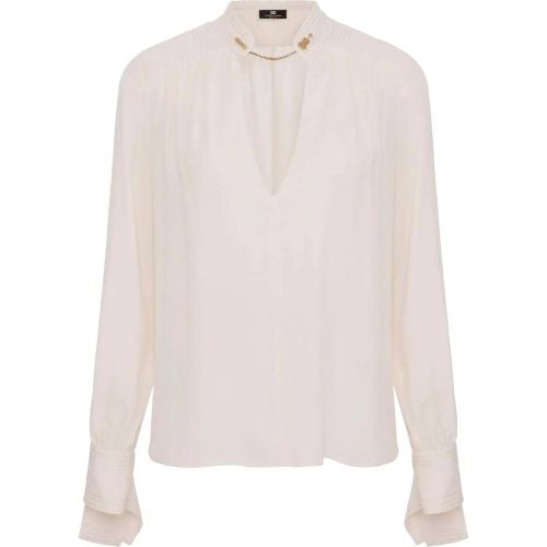 Blouses Ecru Ca03037e2 - Größe IT 40 - Elisabetta Franchi - Modalova