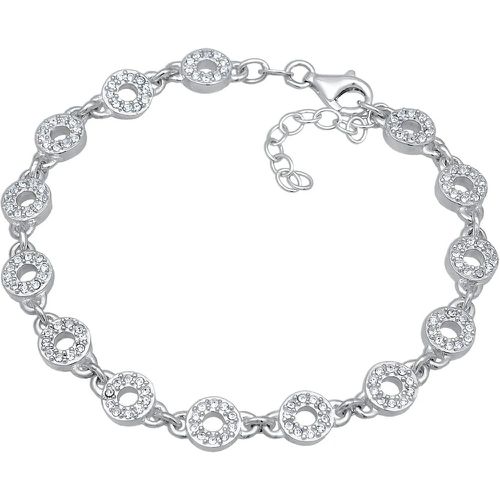 Armbänder - Armband Kreis Rund Elegant Kristalle 925 Silber rh - Gr. 16 CM - in Silber - für Damen - Elli - Modalova