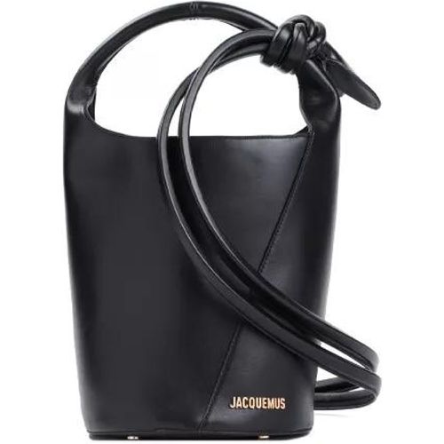 Beuteltasche - Black Leather Le Petit Tourni Bag - Gr. unisize - in - für Damen - Jacquemus - Modalova