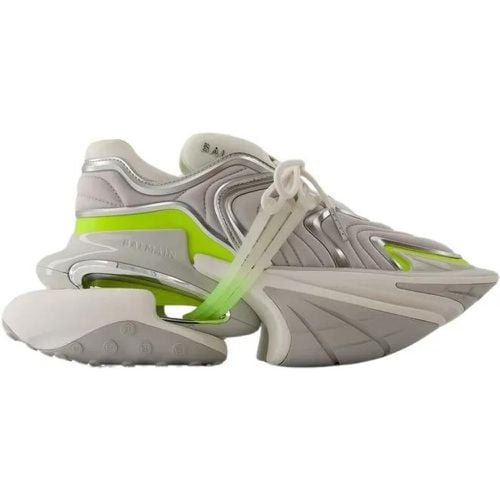 Low-Top Sneaker - Unicorn Wave Sneakers - Leather - Yellow/Grey - Gr. 40 (EU) - in - für Damen - Balmain - Modalova