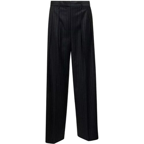 Dark Grey Tailored Pinstripe Pants In Wool - Größe 8 - gray - Theory - Modalova