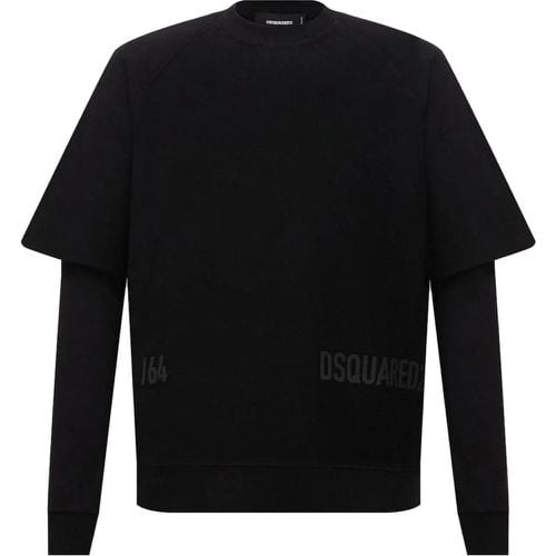 Cool Fit Double Layer Logo Sweatshirt - Größe L - Dsquared2 - Modalova