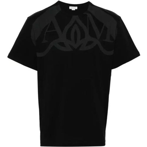 Black Half Seal Print T-Shirt - Größe M - black - alexander mcqueen - Modalova