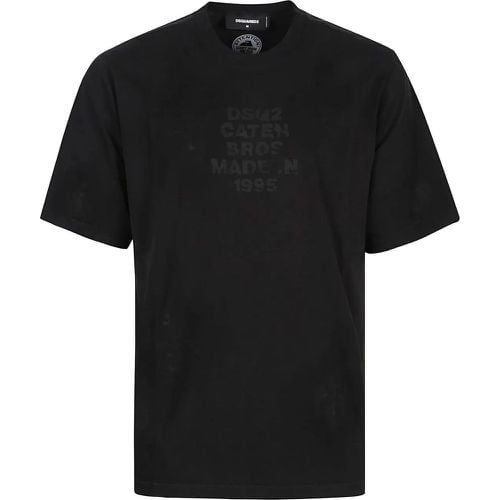 Loose Fit T-shirt Black - Größe M - Dsquared2 - Modalova