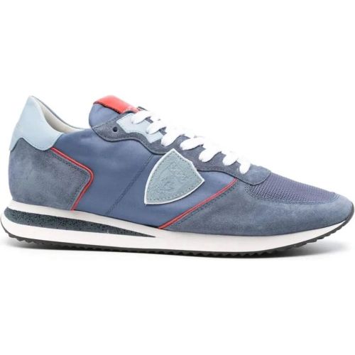 Low-Top Sneaker - mid blauwe - rode sneakers - Gr. 42 (EU) - in - für Damen - Philippe Model - Modalova