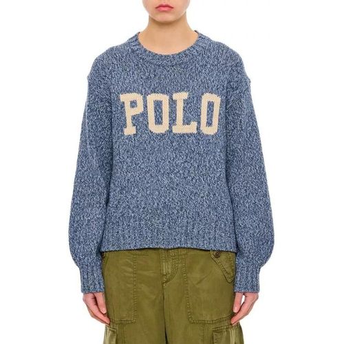 Cotton Wool Logo Pullover - Größe S - blue - Polo Ralph Lauren - Modalova