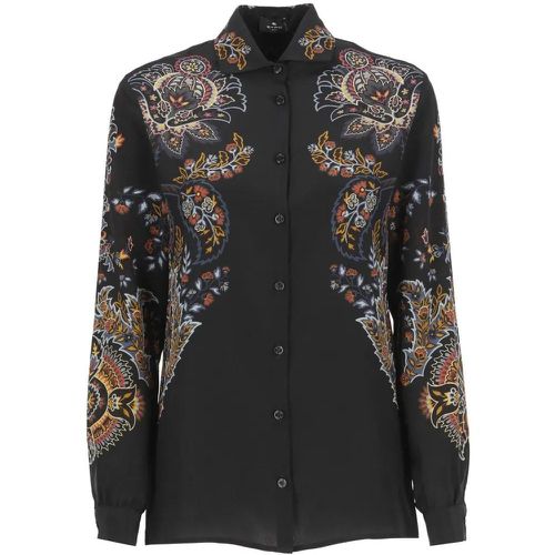 Black Silk Shirt - Größe 42 - schwarz - ETRO - Modalova