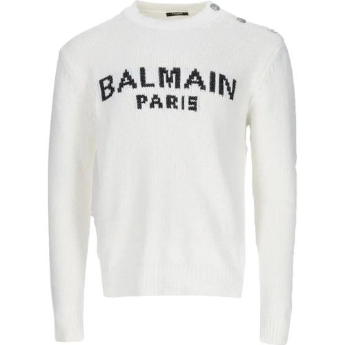 Cotton Logo Sweater - Größe L - Balmain - Modalova