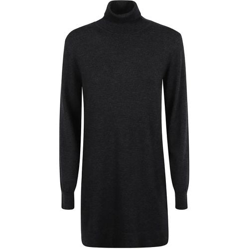 Charcoal Grey Wool Blend Roll Neck Dress With Mél - Größe S - P.A.R.O.S.H. - Modalova