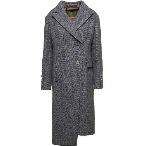 Enya' Grey Asymmetric Double-Breasted Coat With He - Größe L - gray - Andersson Bell - Modalova