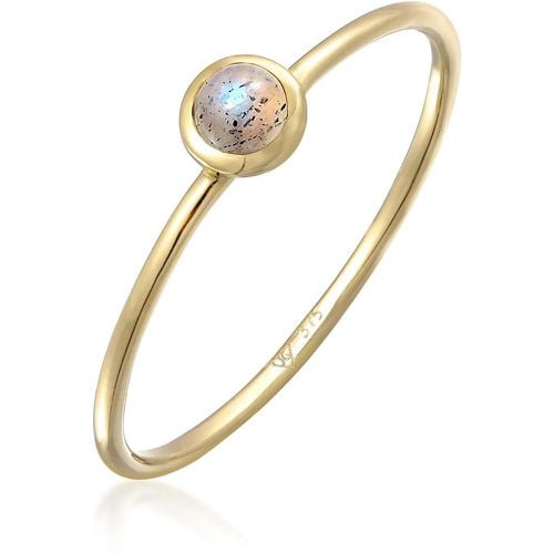 Ringe - Ring Solitär Labradorit Edelstein 375 Gelbgold - Gr. 52 MM - in - für Damen - Elli - Modalova