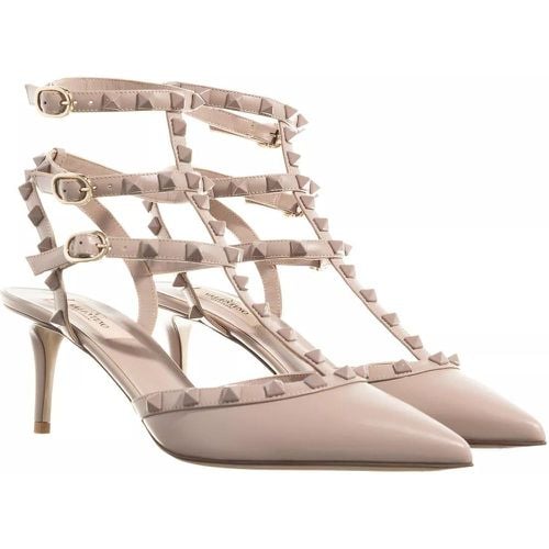Pumps & High Heels - Rockstud Ankle Strap Pumps Leather - Gr. 36 (EU) - in Gold - für Damen - Valentino Garavani - Modalova
