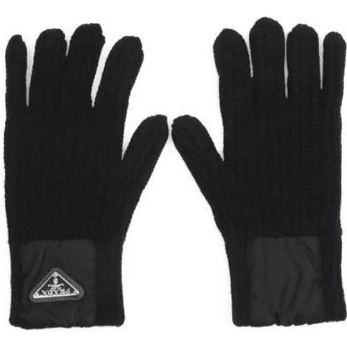 Handschuhe - Black Wool And Cashmere Gloves - Gr. L - in - für Damen - Prada - Modalova